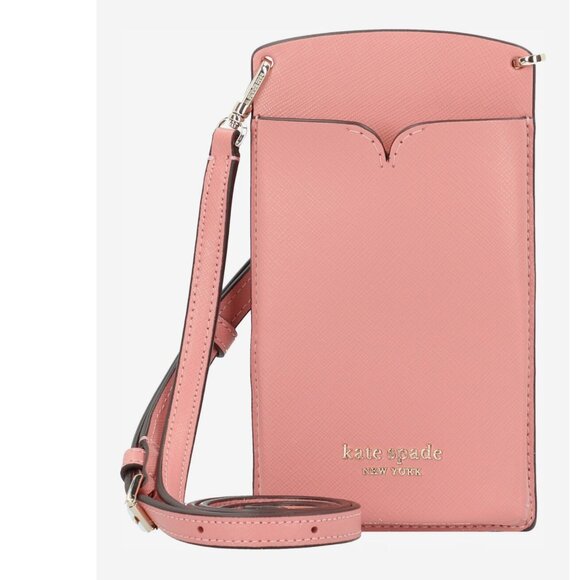 Kate Spade Spencer North South Phone Crossbody in Serene Pink - Picture 2 of 10